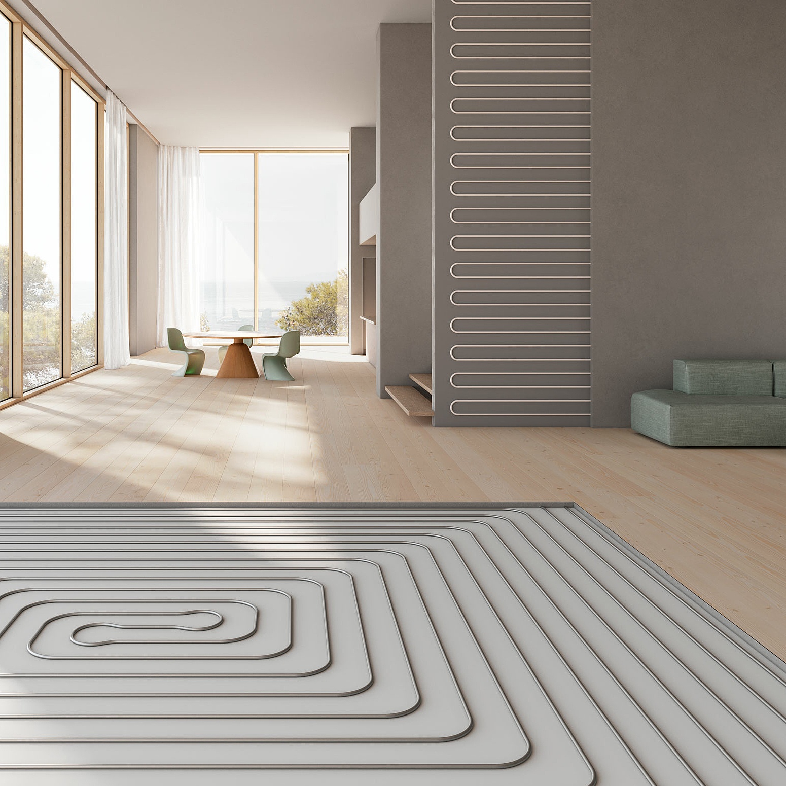 KERMI panel heating and cooling. x-net.  Heating and cooling - customised for every application.