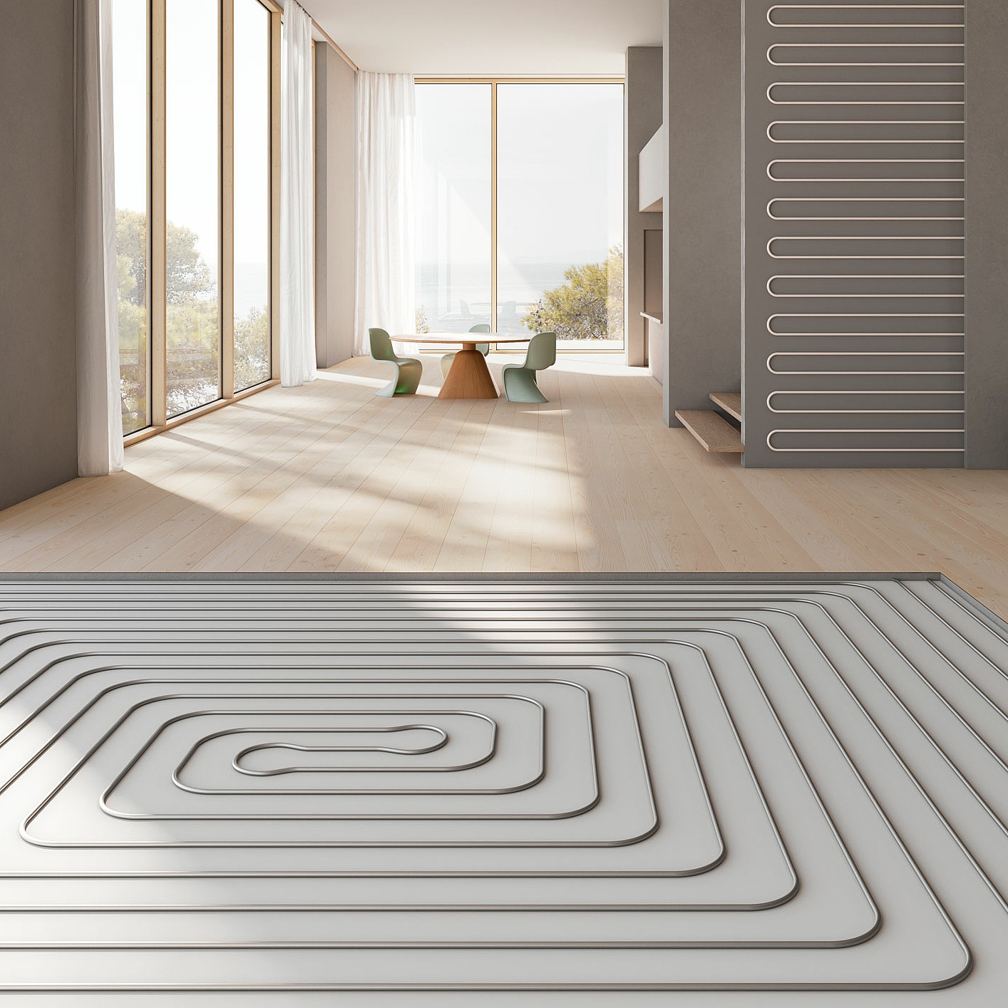 KERMI panel heating and cooling. x-net.  Heating and cooling - customised for every application.