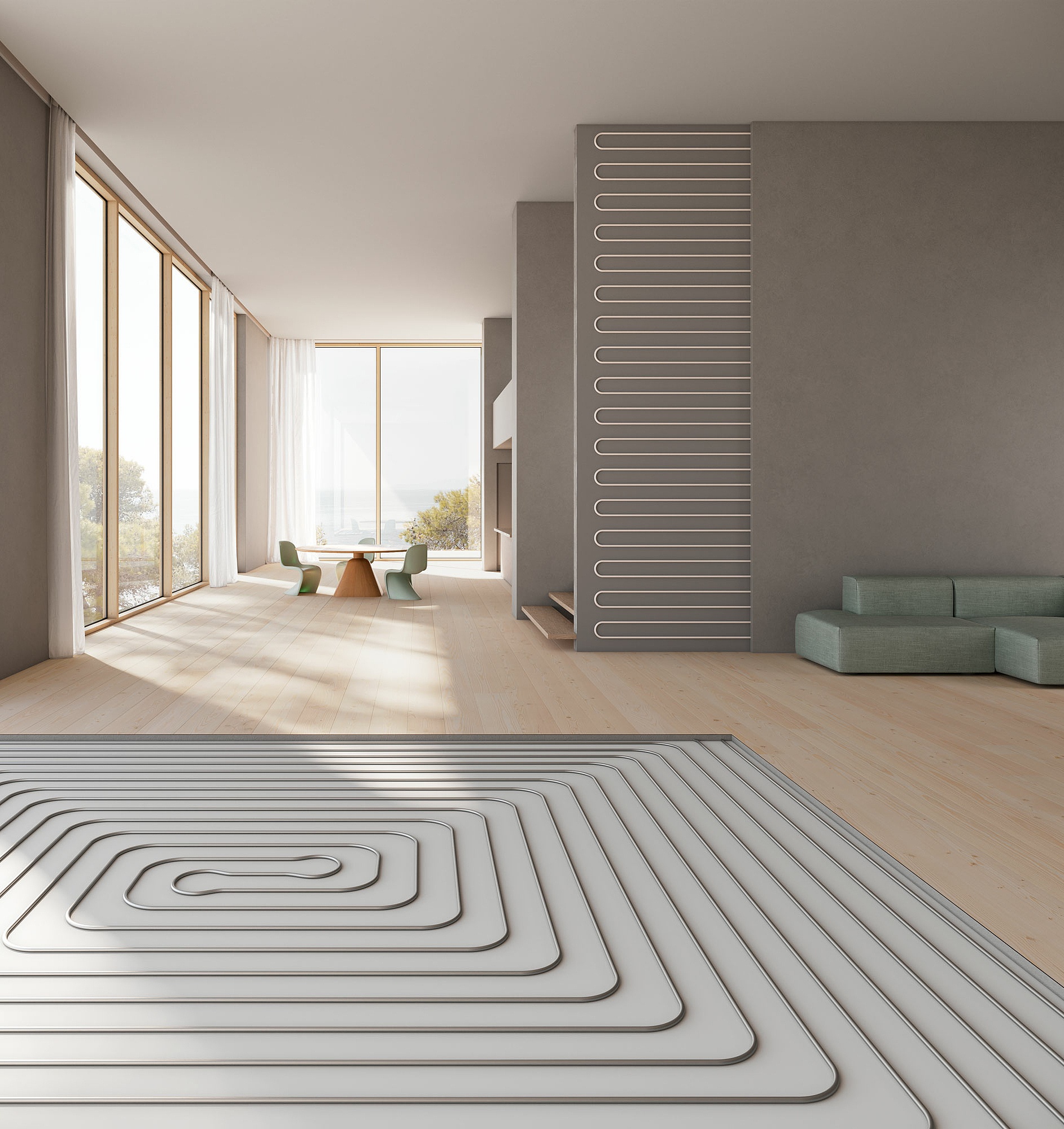 KERMI panel heating and cooling. x-net.  Heating and cooling - customised for every application.