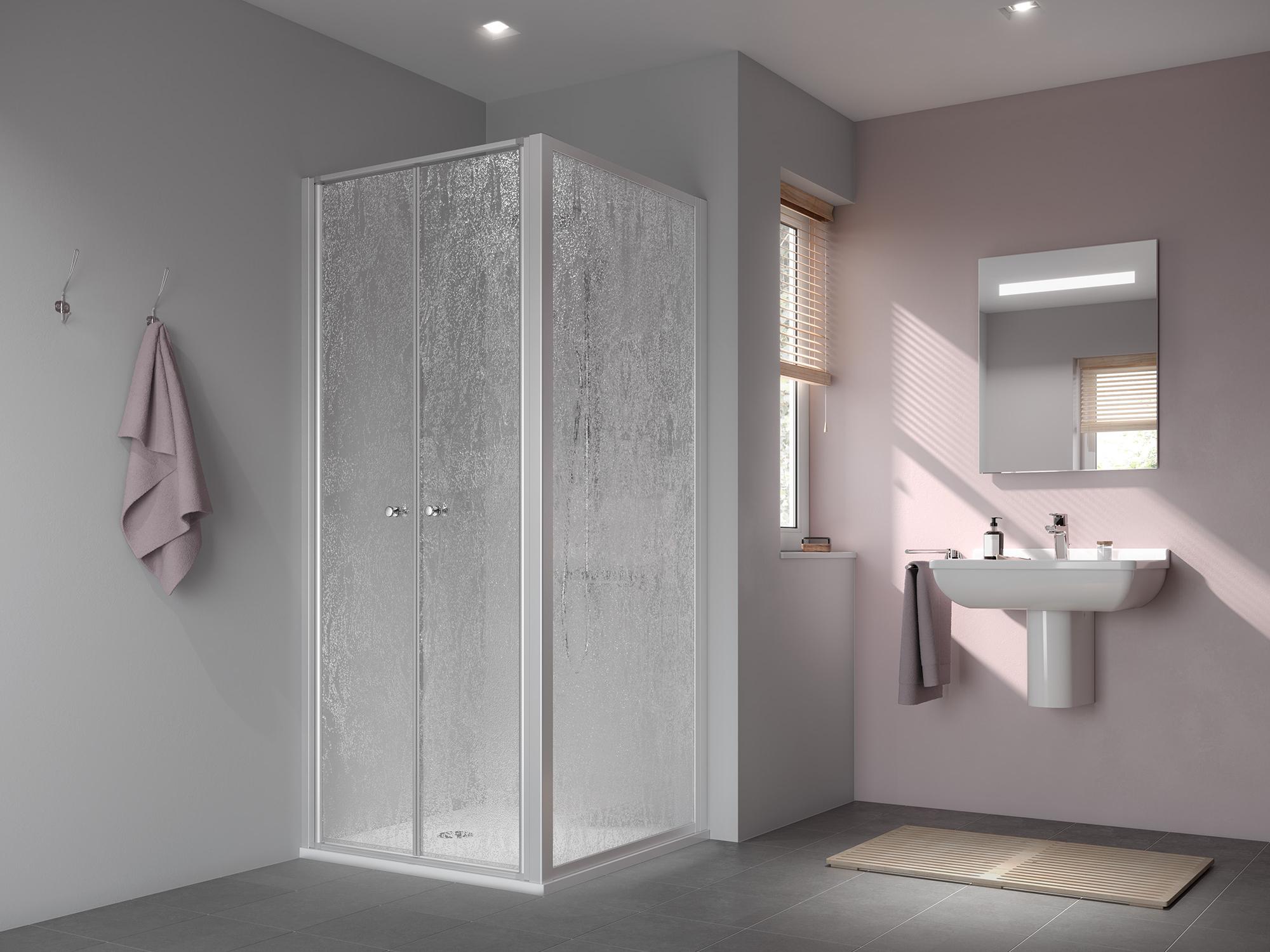 NOVA 2000 two-part hinged door Kermi NOVA 2000 profile shower enclosure, two-part hinged door