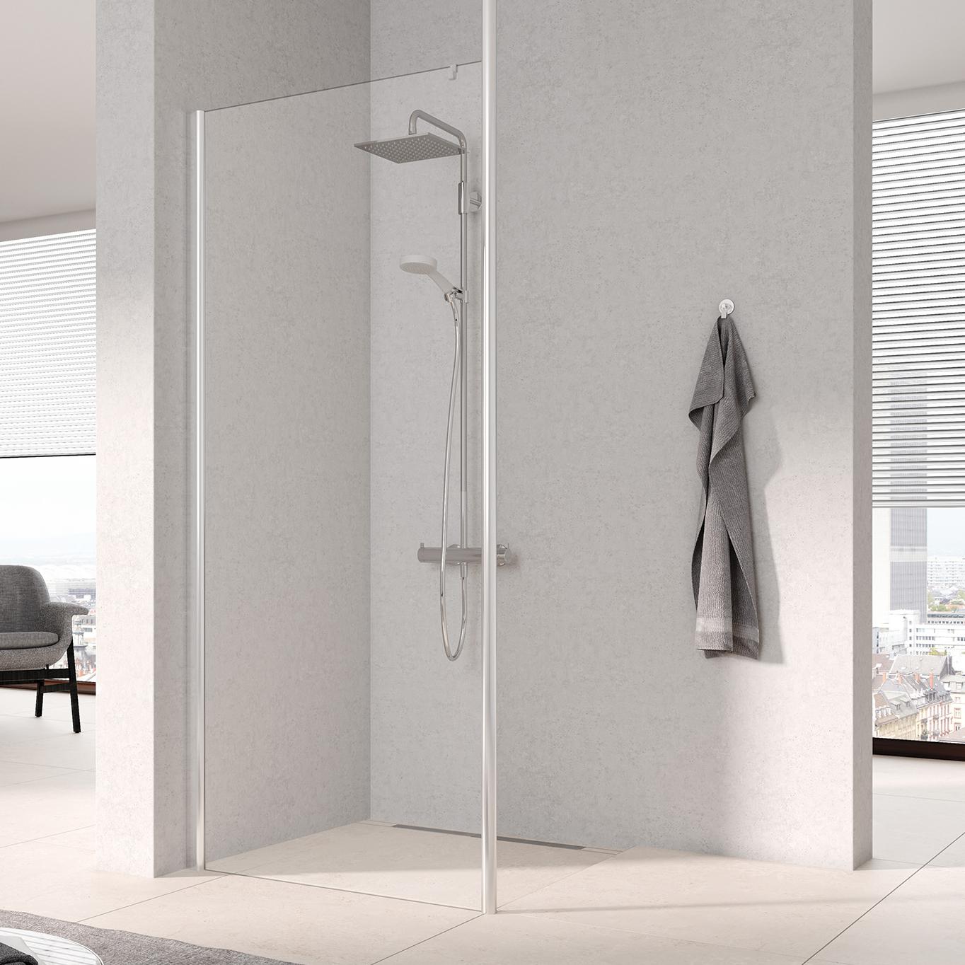 Box doccia con profilo Kermi PEGA WALK-IN Wall