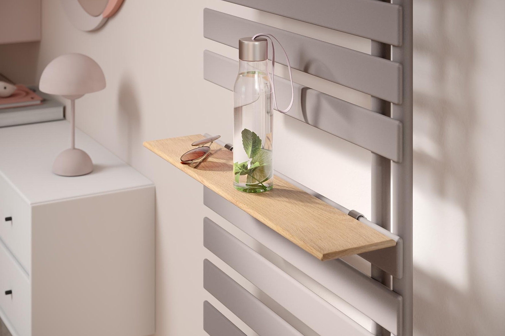 KERMI Credo Half flat dizaino radiatorius - rankšluosčių džiovintuvus lengva suprojektuoti stilingai ir išskirtinai.