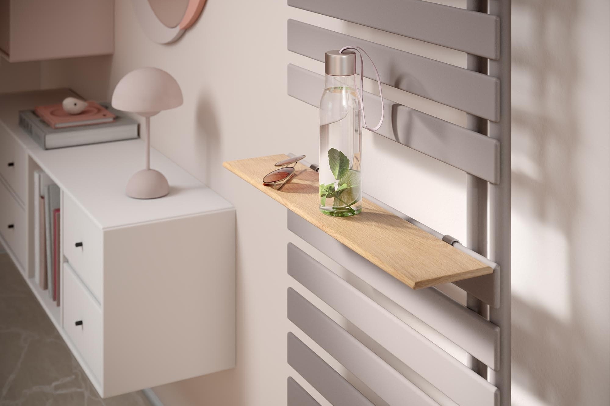 The KERMI Credo Half flat design and bathroom radiator can be stylishly customised.