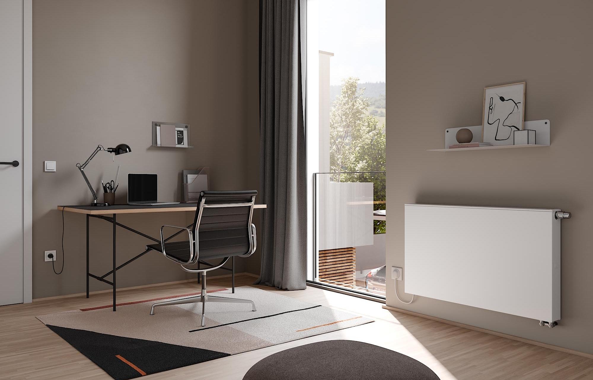 Kermi x-flair Plan steel panel radiators Kermi x-flair Plan steel panel radiators with a planar surface.