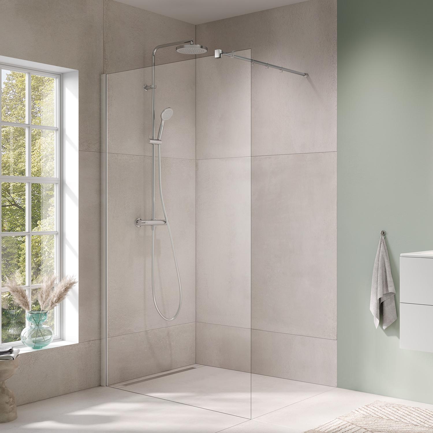 Kermi hinged shower enclosure, FILIA XP WALK-IN Wall