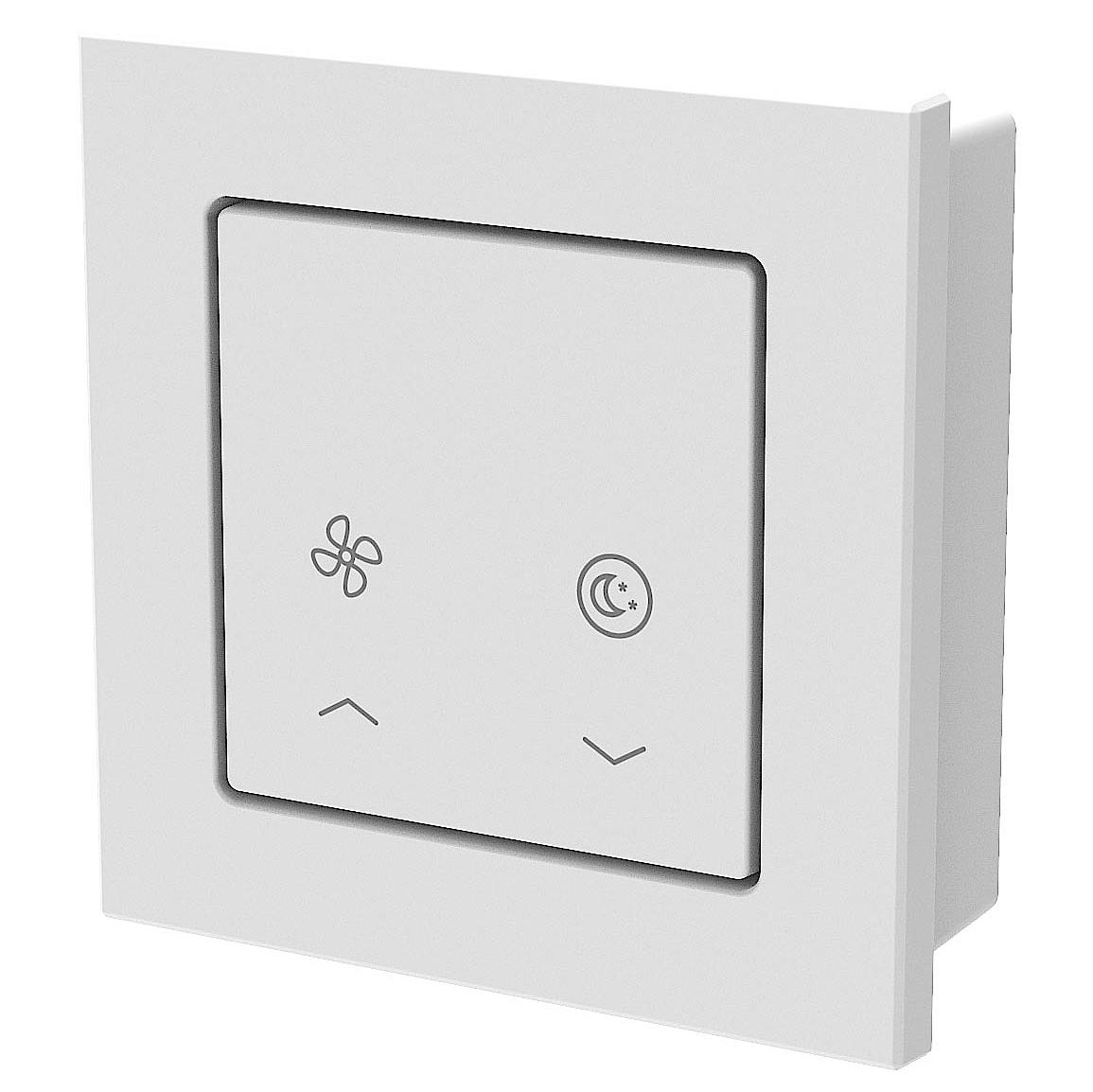Operating element for the x-well decentralised residential ventilation system Bluetooth switch operating element for the x-well decentralised residential ventilation system.