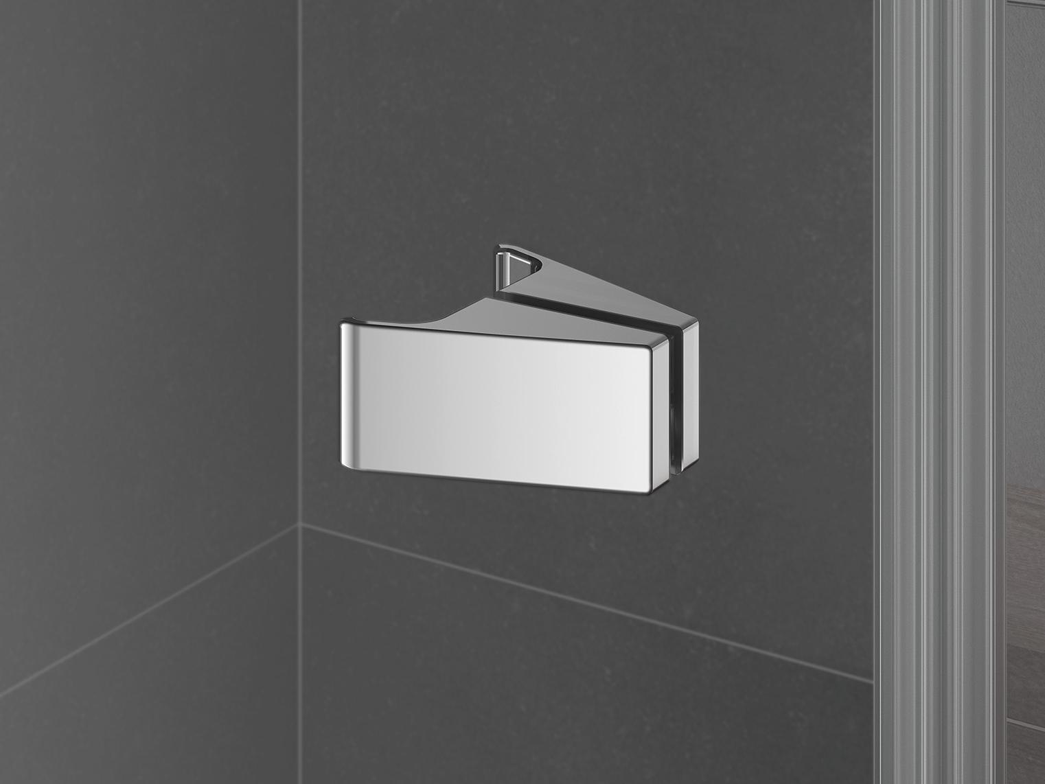 Kermi hinged shower enclosure, TUSCA handle