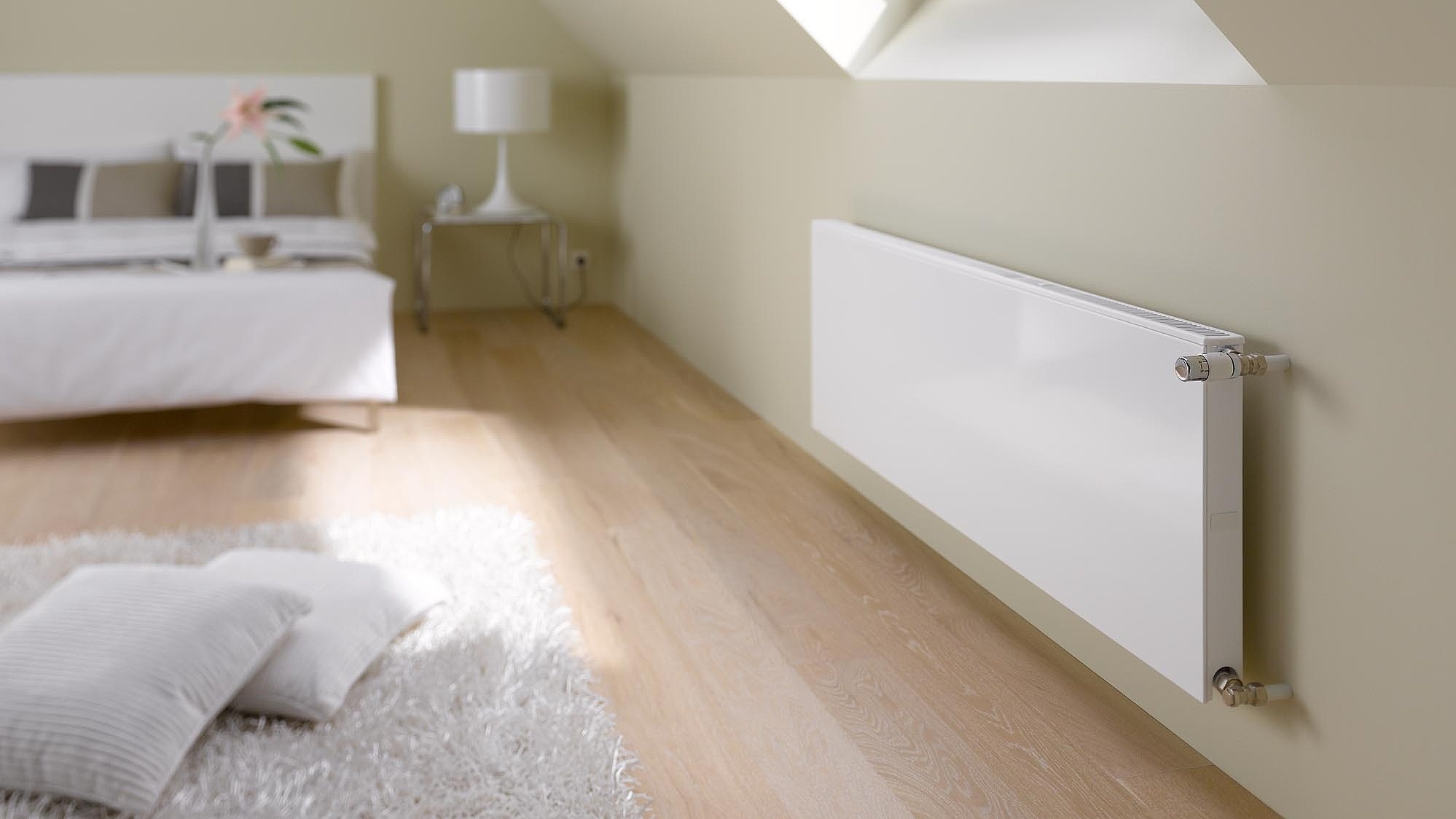 KERMI therm-x2 Plan-K compact radiators with multiple connection options.