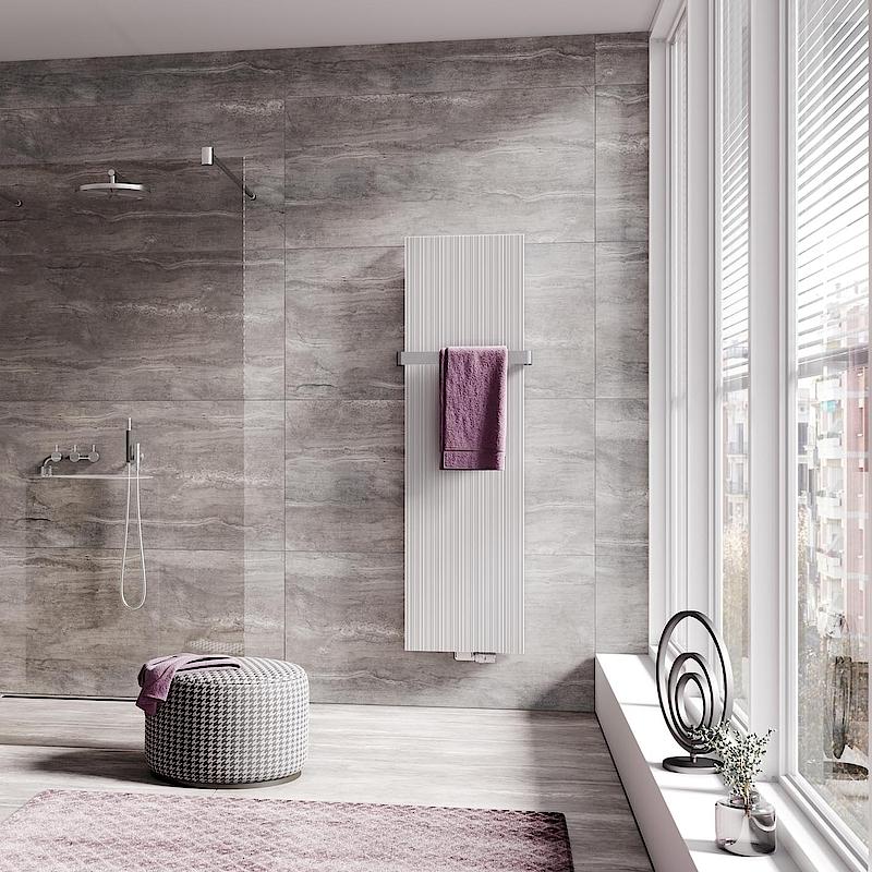 Kermi Decor-Arte Line design and bathroom radiators – finely profiled surface. Variations in contrast.