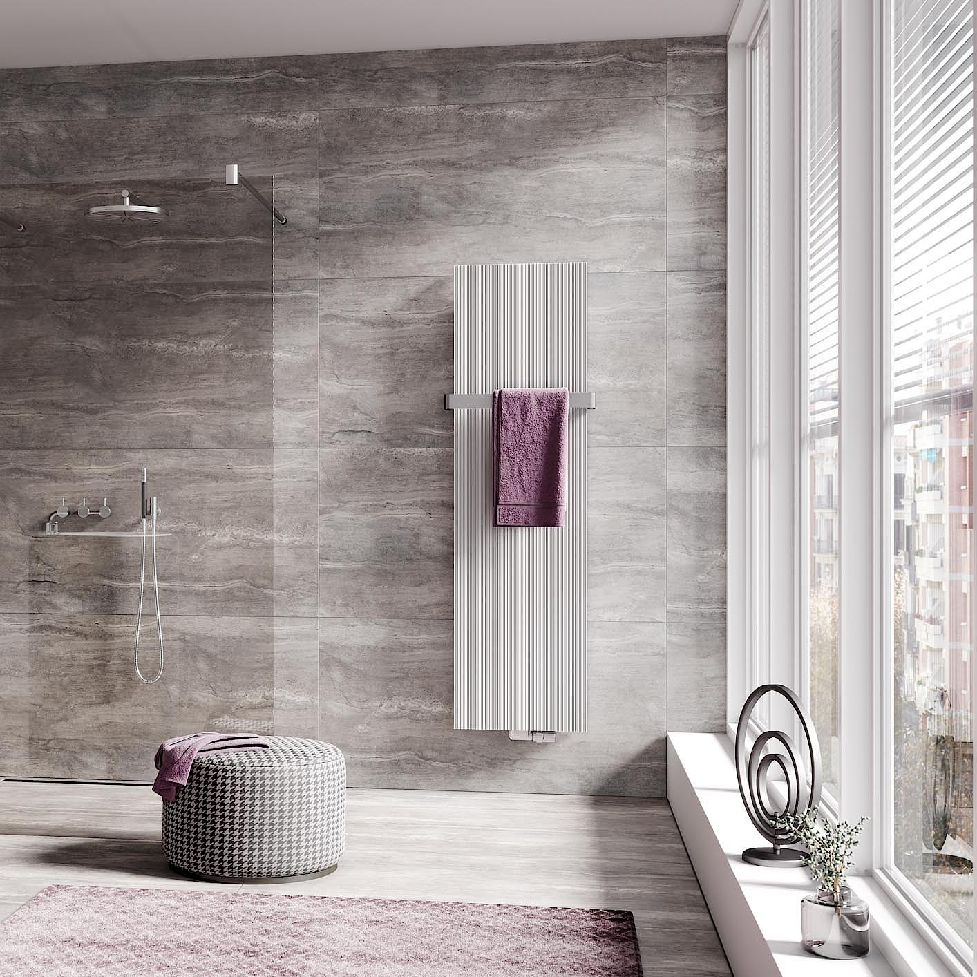 Kermi Decor-Arte Line design and bathroom radiators – finely profiled surface. Variations in contrast.