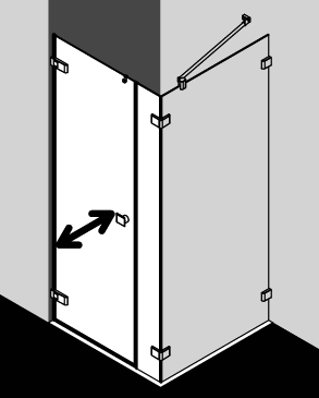 Kermi shower enclosure, MENA ME1GWL GWBR