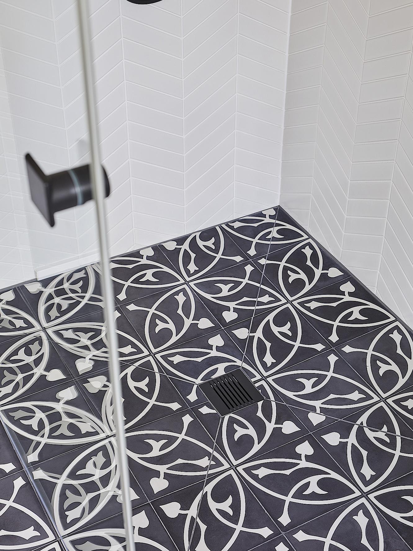  Kermi shower board with point drain POINT drain cover Exklusiv 2 Black