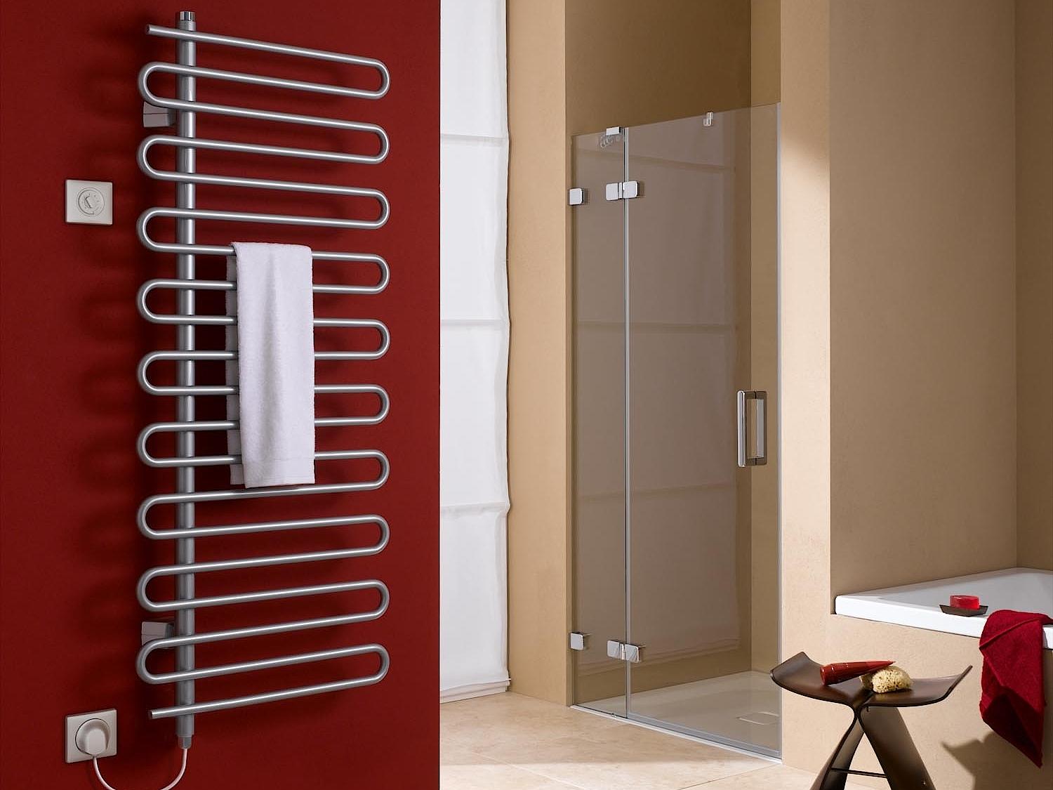 The Kermi Icaro designer and bathroom radiator is also available in an electric version.