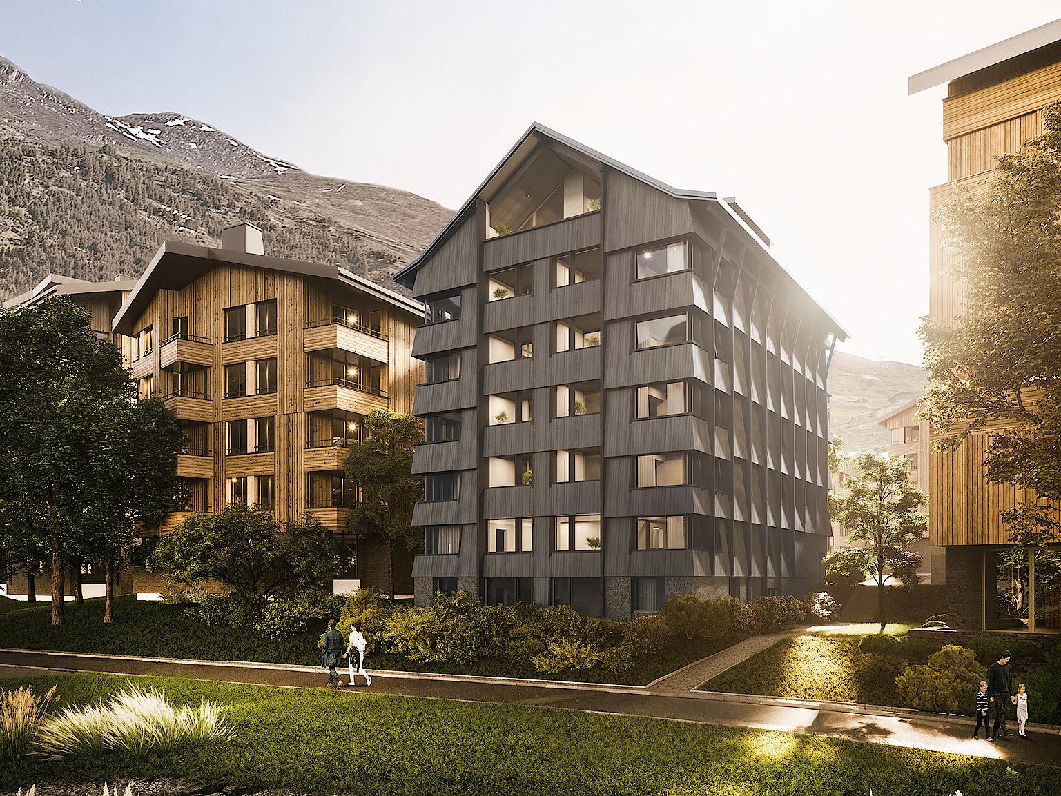 Apartmenthaus Alma Andermatt, Schweiz Kermi Referenzobjekt Apartmenthaus Alma Andermatt, Schweiz