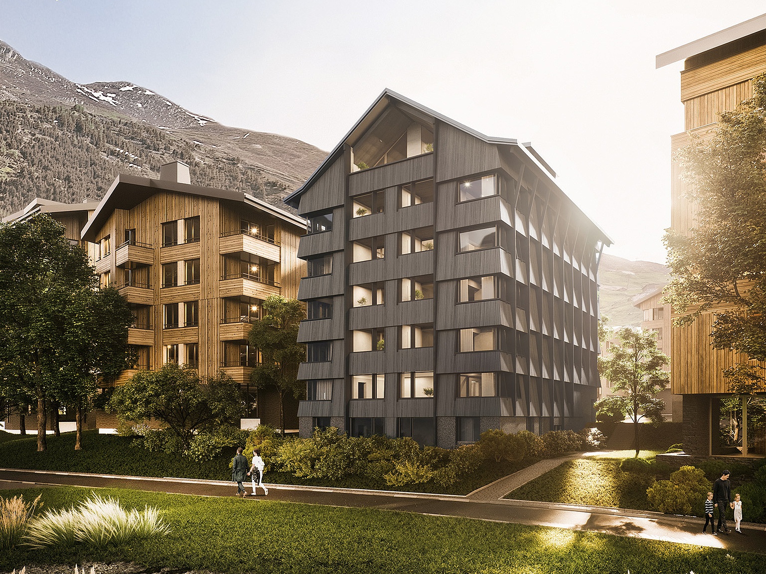 Kermi reference property apartment building Alma Andermatt, Switzerland 