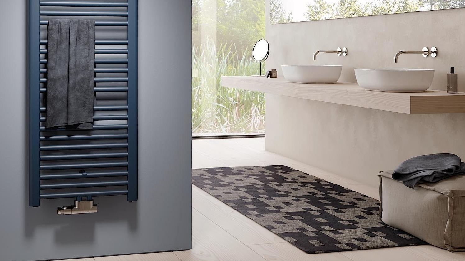 Kermi Basic-50 design and bathroom radiators also available in an electric version.