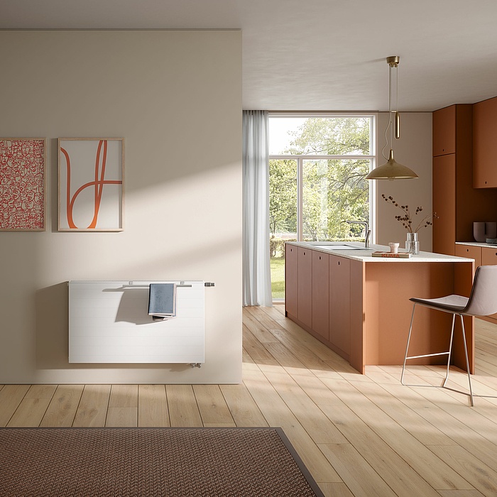 therm-x2 Line de KERMI – Radiateur panneau élégant avec une façade finement profilée.