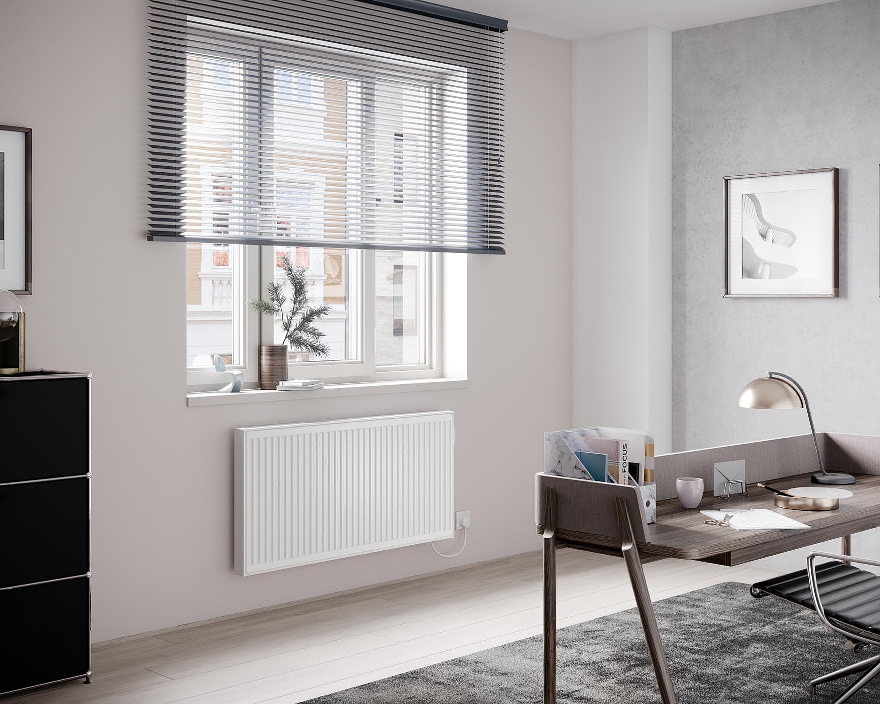 Kermi x-therm +e Profil horizontal Elektro-Flachheizkörper Kermi x-therm +e Profil horizontal Elektro-Flachheizkörper mit profilierter Oberflächen-Optik.