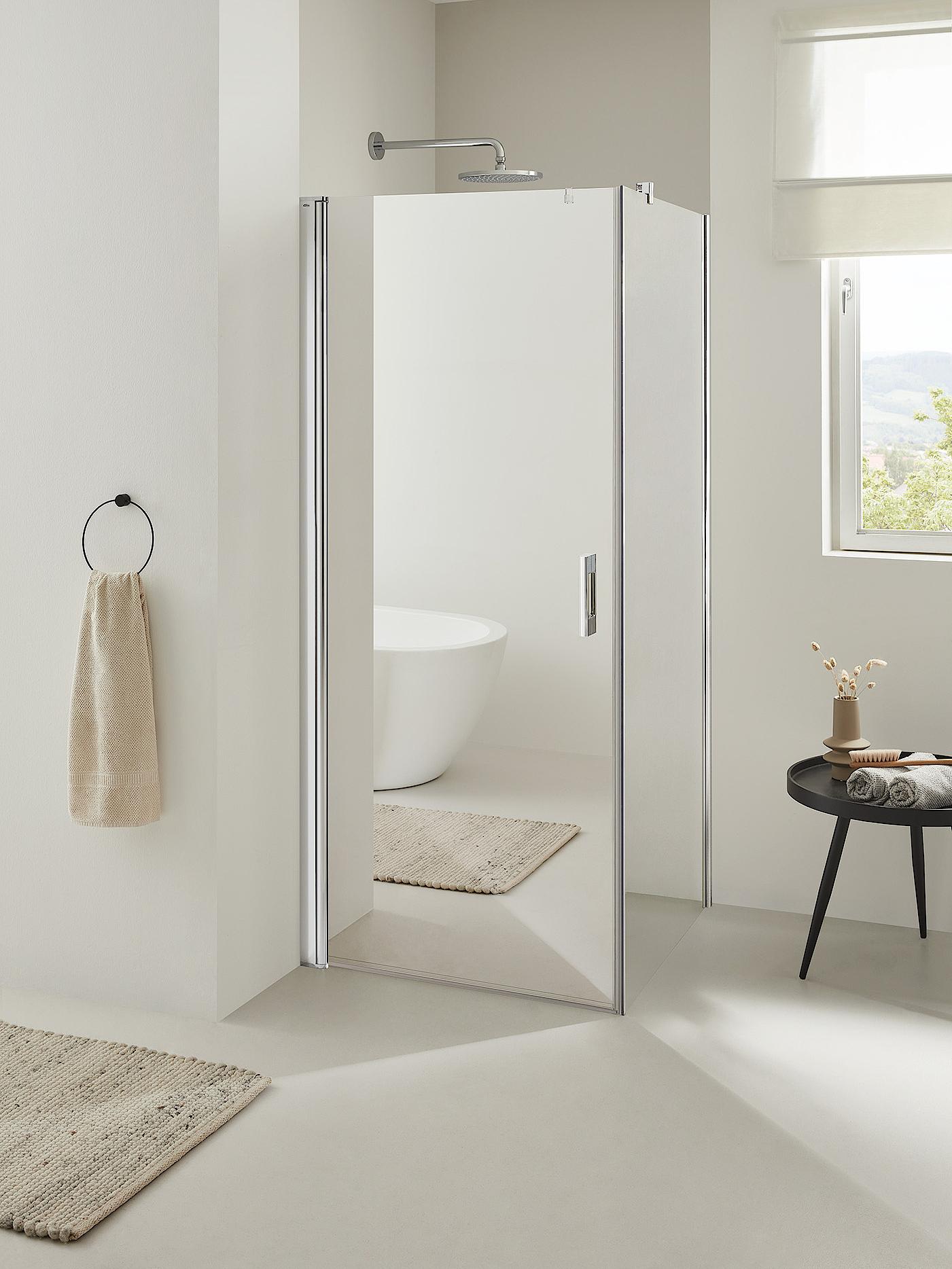 Kabiny prysznicowe Kermi szkło ESG lustrzane
