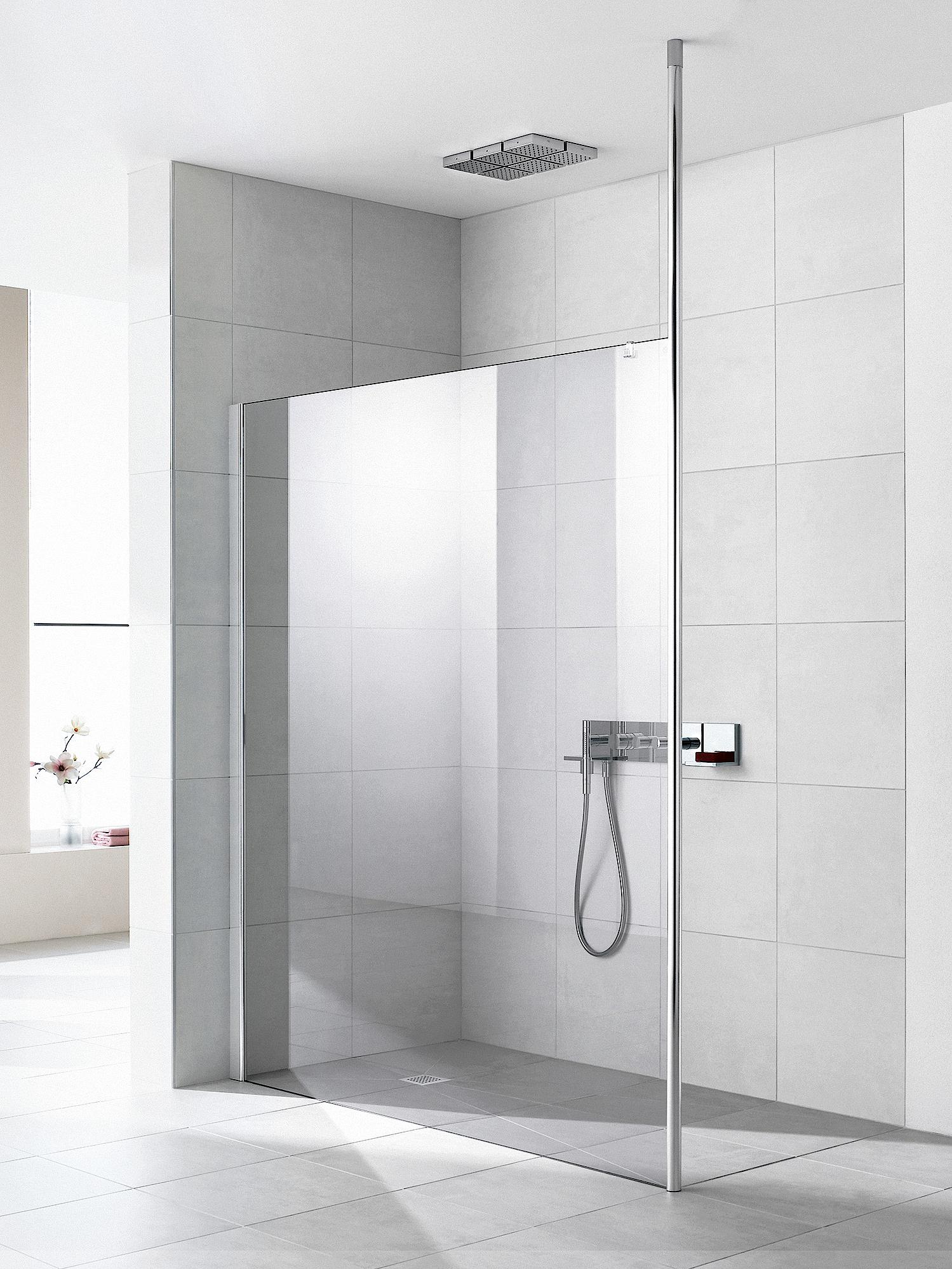 Kermi Walk-In shower enclosure, WALK-IN XS Wall ceiling stabilizer