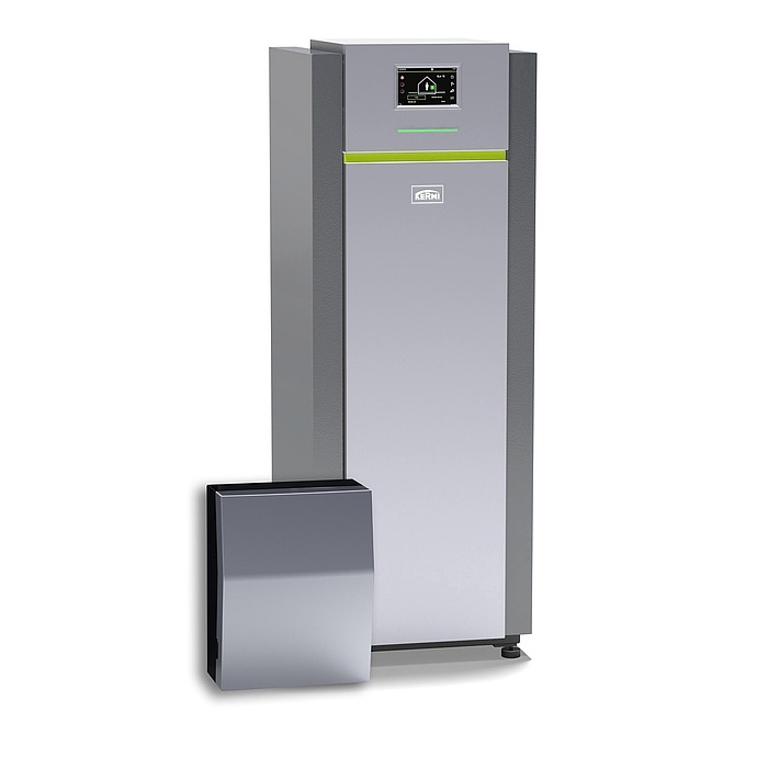 x-change dynamic water WW I Wasser/Wasser-Wärmepumpe entzieht über einen Zieh- und Schluckbrunnen dem Grundwasser thermische Energie.