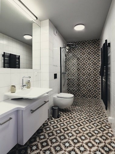 Kermi shower design reference object Smartes Quartier Jena-Lobeda shower enclosure WALK-IN XB