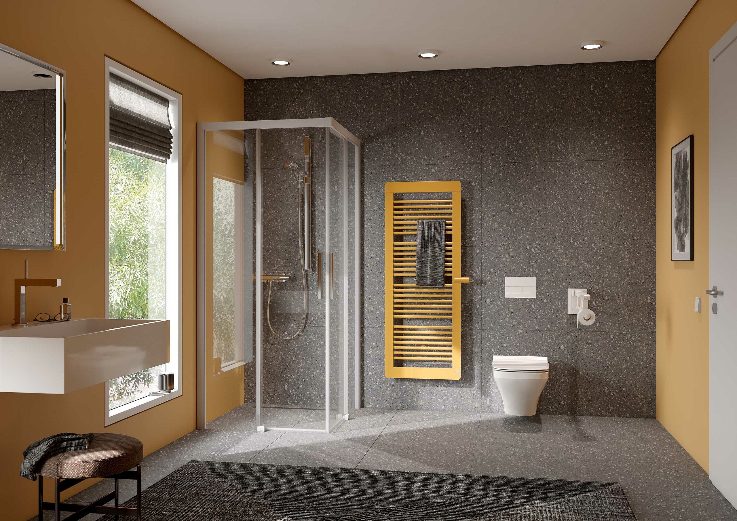 Radiateur design et de salle de bain Credo plus de Kermi – Une structure claire, des formes élégantes.