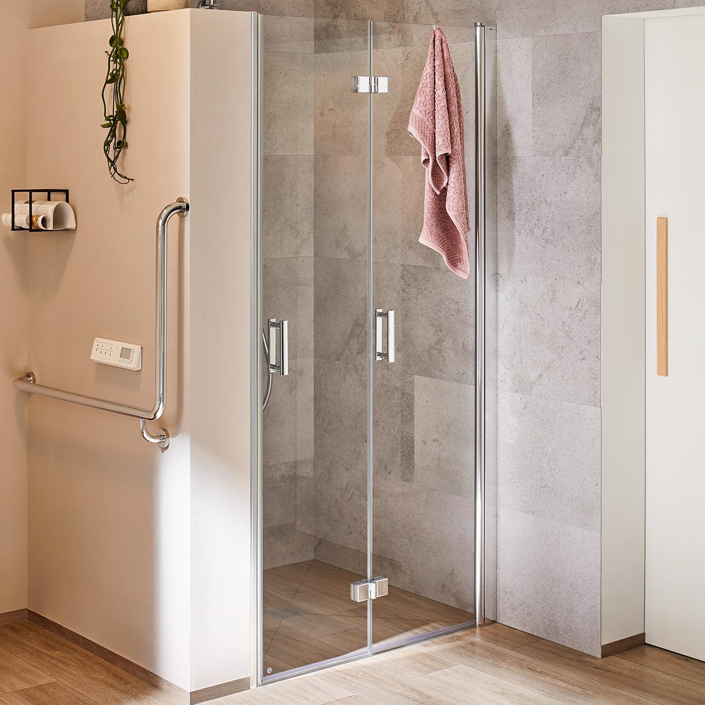 Kermi profile shower enclosure DIGA hinged folding door