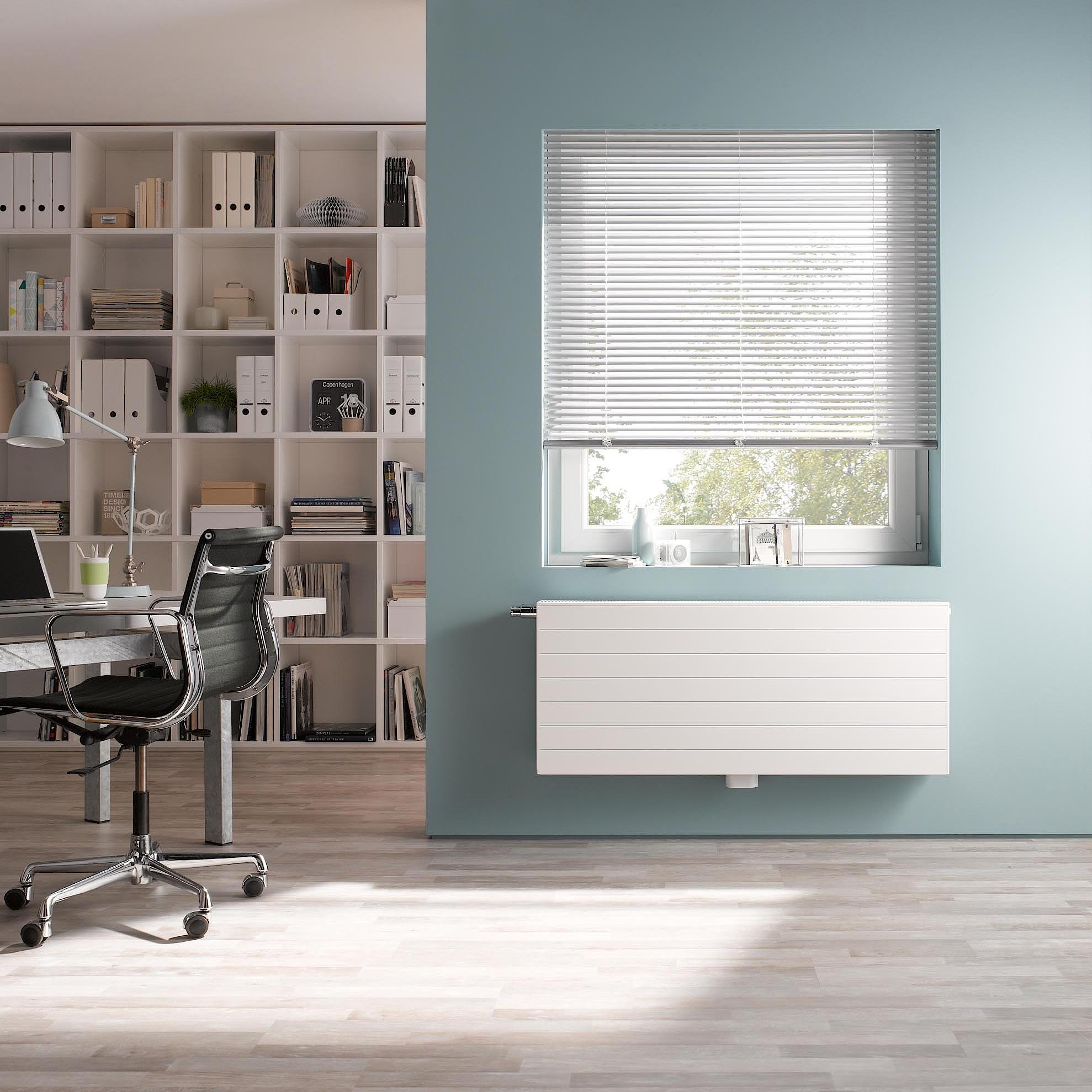 Kermi therm-x2 Line-Vplus Ventilheizkörper mit flexiblen Anschlussarten.