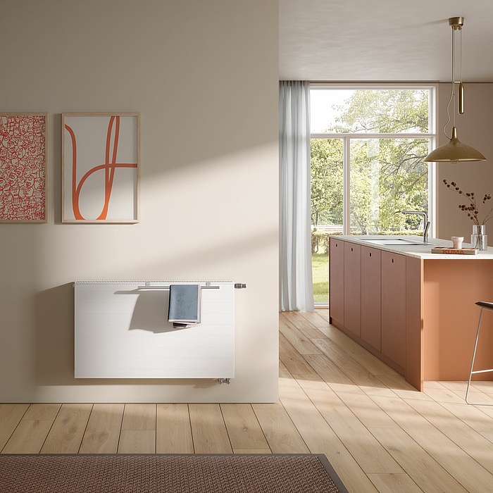 Kermi therm-x2 Line – stylish steel panel radiator with a finely profiled front.
