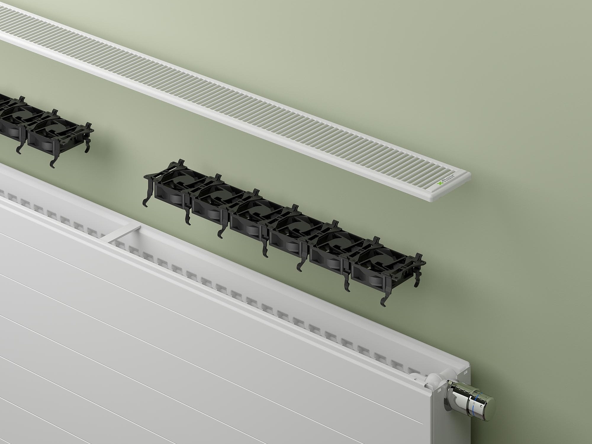 Kermi x-flair Flachheizkörper Technologie Kermi x-flair Flachheizkörper mit x2-Technologie und Integrierte Ventilatoren.
