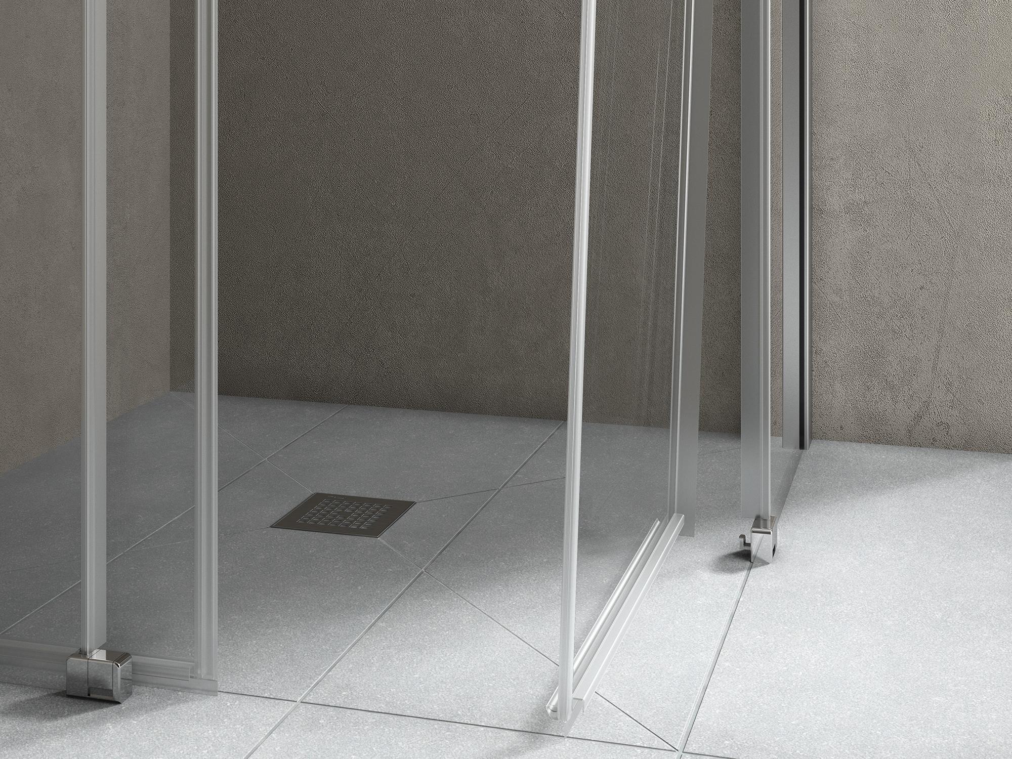 Kermi profile shower enclosure, NICA swiveling side wall