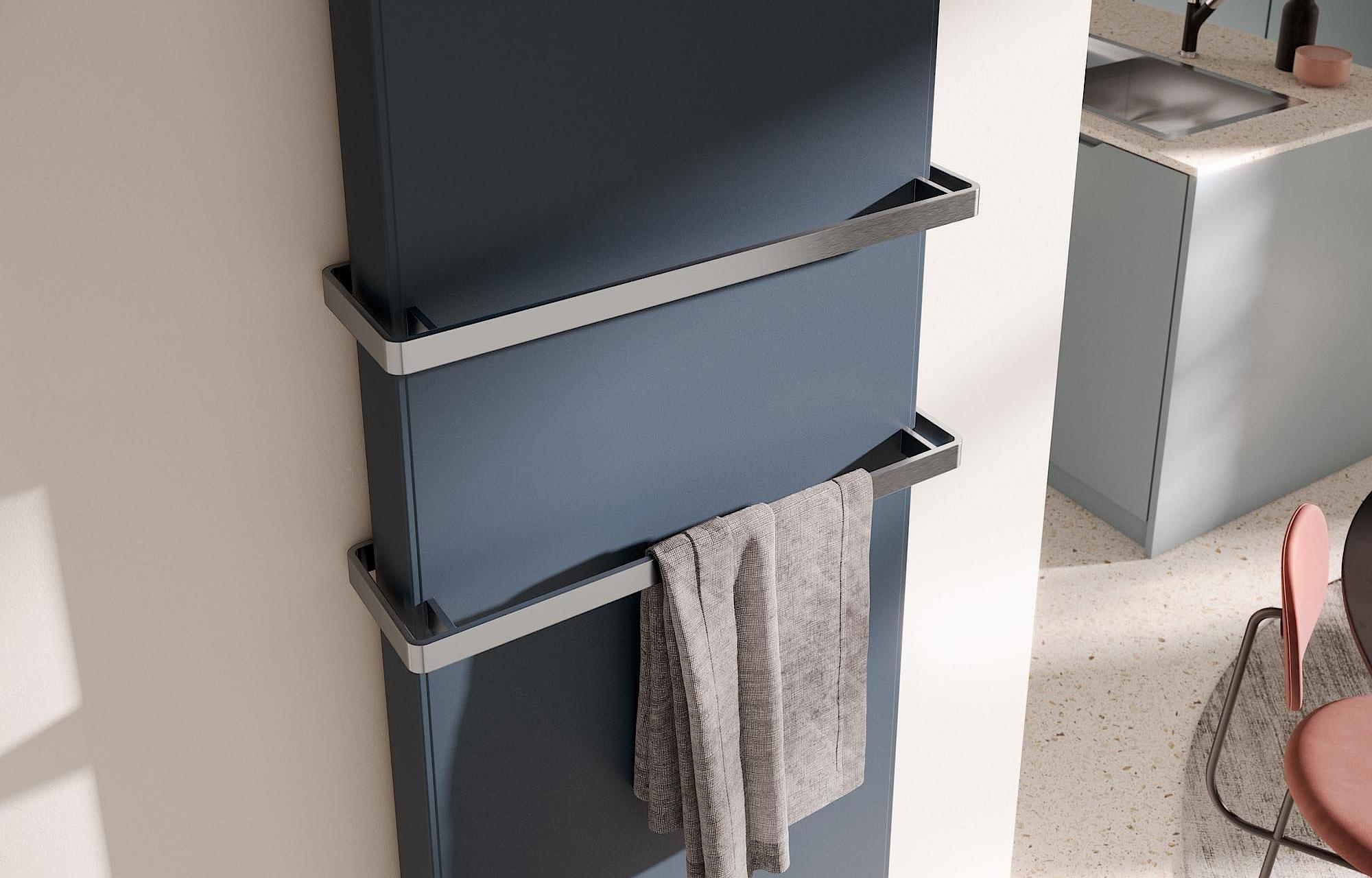 Towel rail for Kermi Verteo steel panel radiators.