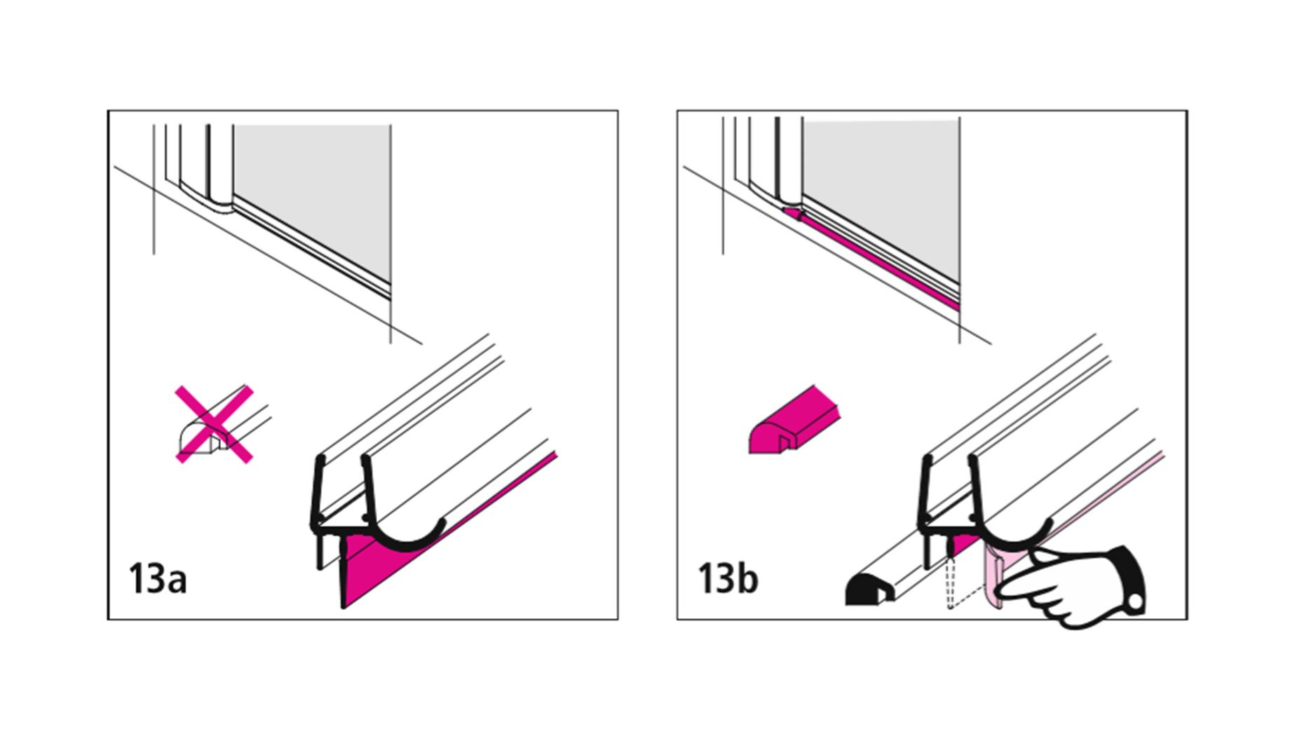 Kermi service case rubbing sealing strip