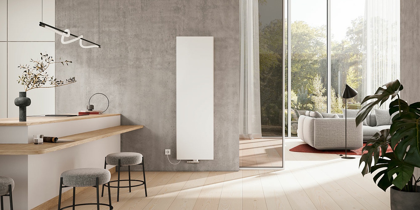 Pateo flair Pateo flair Wärmepumpen-Heizkörper Weiß Soft RAL 9016 Kombination x2-Technologie mit Axiallüftern