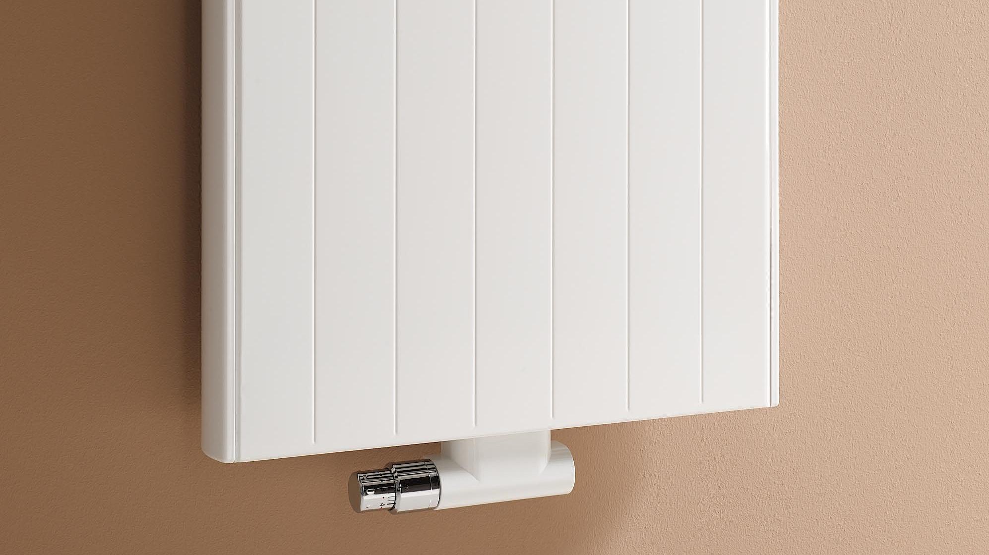 Kermi Verteo steel panel radiators with a 50 mm centre connection.