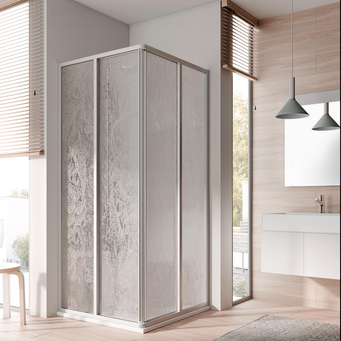 Kermi profile shower enclosure, NOVA 2000 two-part corner entry (sliding doors) – half part 