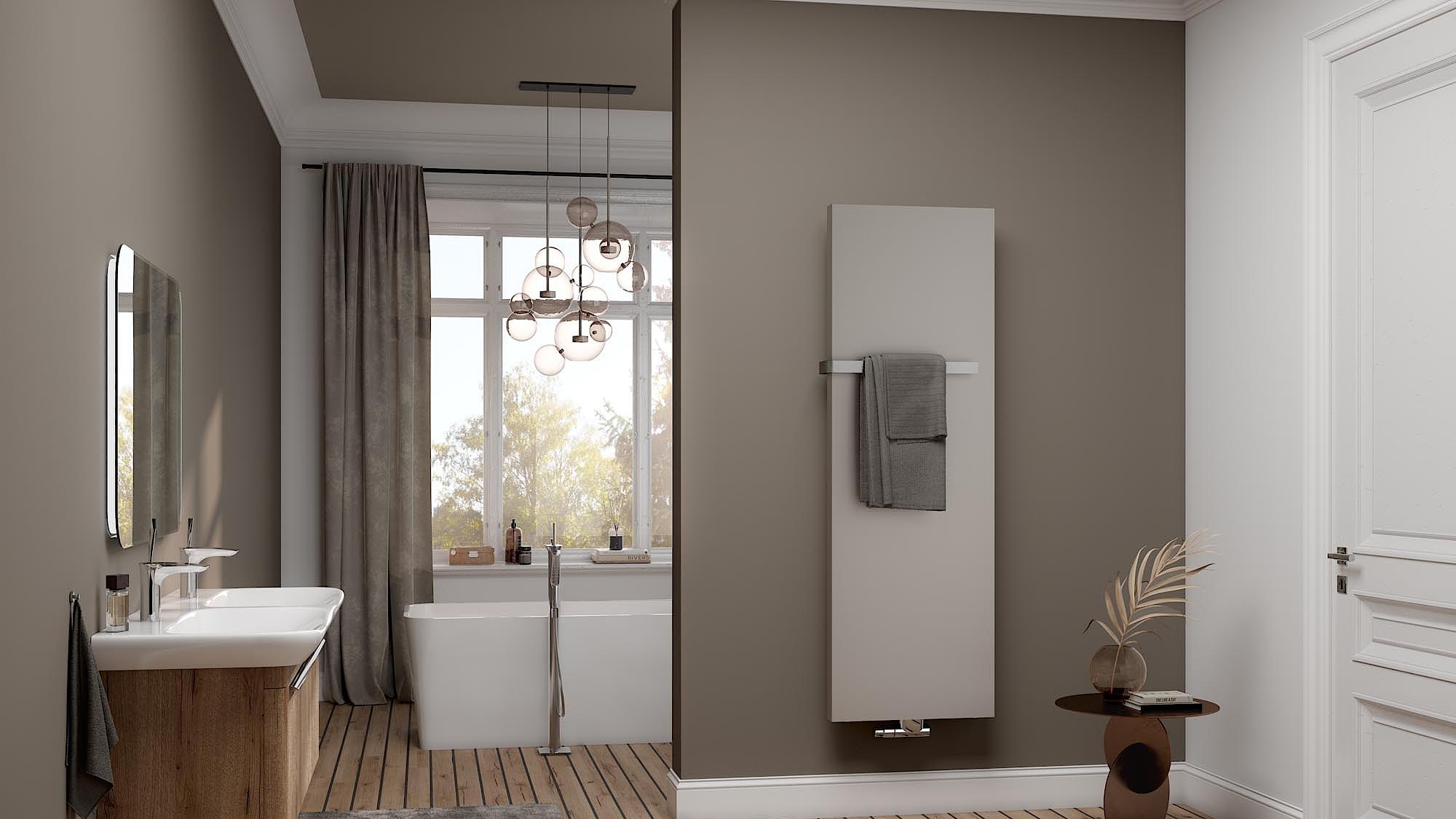 Kermi Rubeo design and bathroom radiators – pure aesthetics with clear, minimalist design lines. 