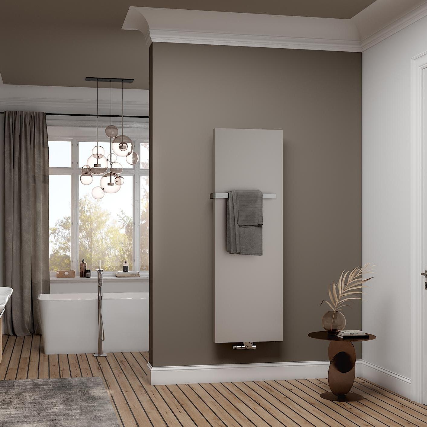 Radiatore da bagno e di design Kermi Rubeo – estetica pura con linea di design pulita e minimalista. 