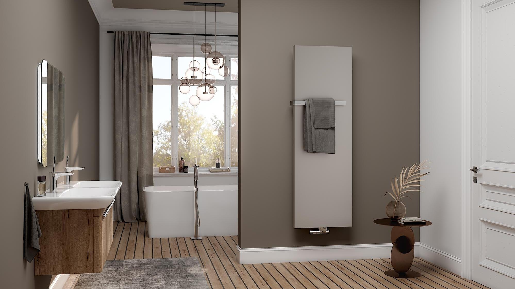 Kermi Rubeo design and bathroom radiators – pure aesthetics with clear, minimalist design lines. 