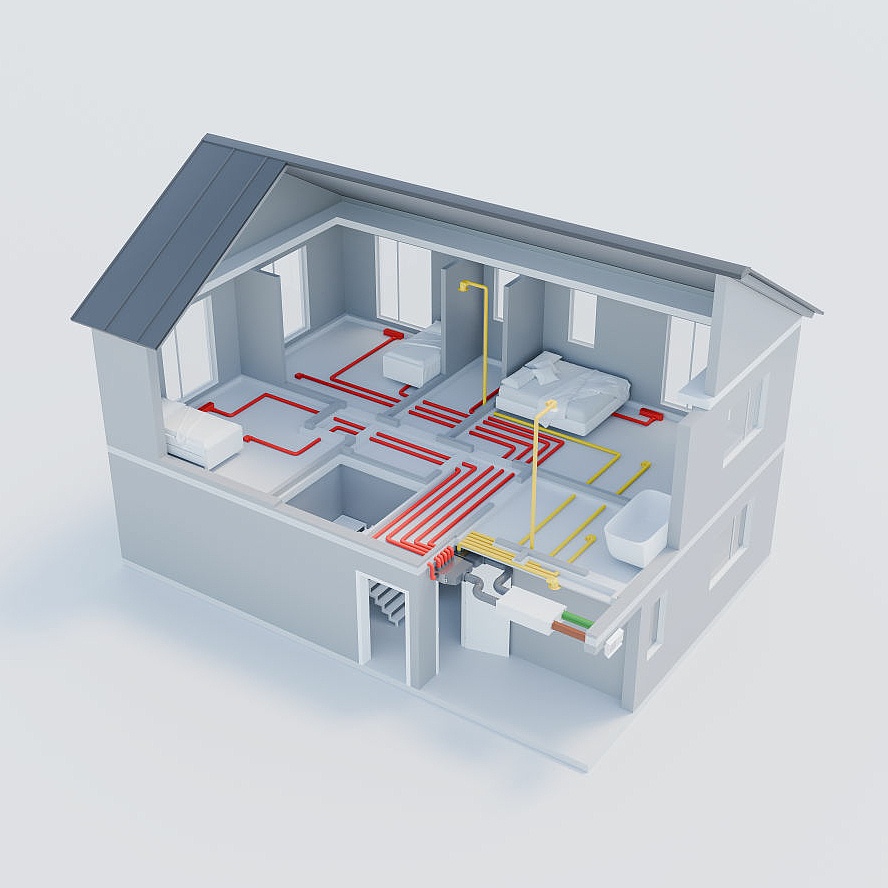 Grundriss Lüftung zentral F270