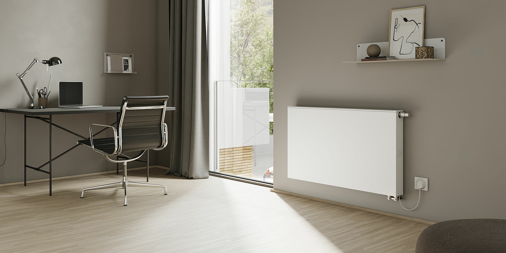 KERMI x-flair Plan steel panel radiators KERMI x-flair Plan steel panel radiators with a planar surface.