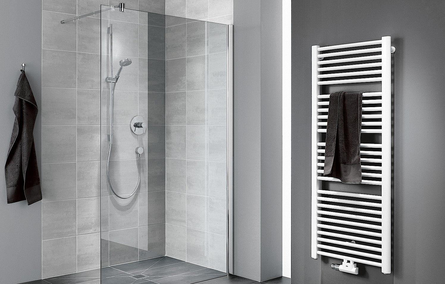 Kermi hinged shower enclosure, PASA XP WALK-IN Wall