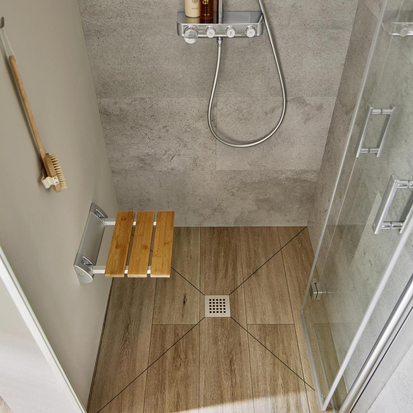 Kermi complete shower board POINT E65 with drain cover Exklusiv 1