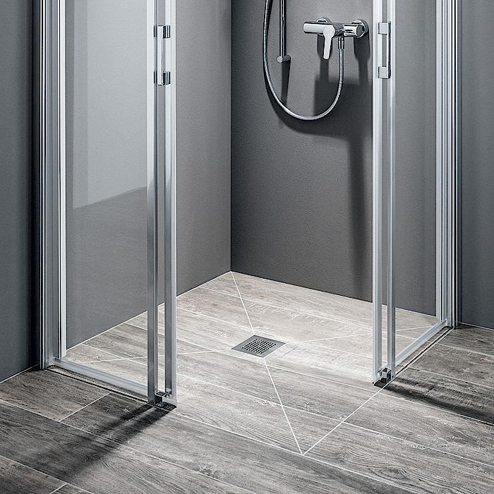 Kermi shower board with point drain POINT 