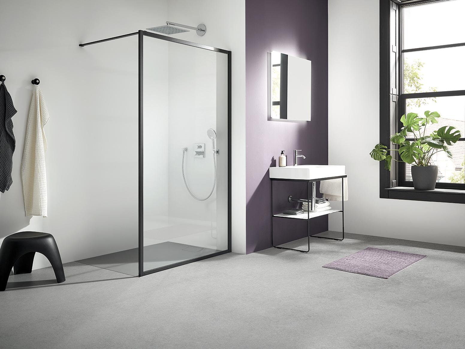 Kermi Walk-In shower enclosure, WALK-IN XD Wall