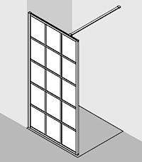 Paroi de douche Kermi Walk-In avec WALK-IN XD Wall avec Profil Loft