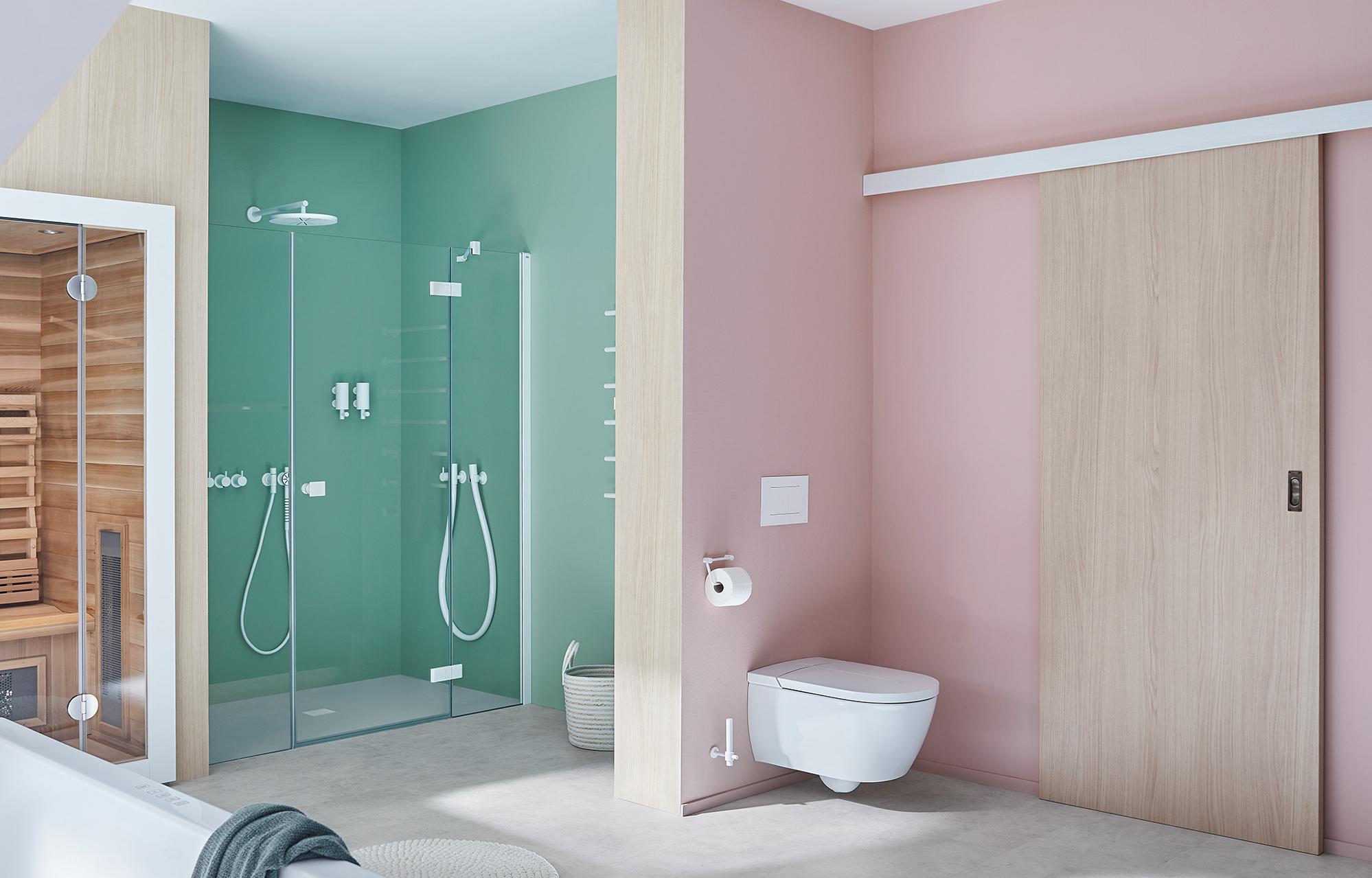 Kermi profile shower enclosure, Mena in White