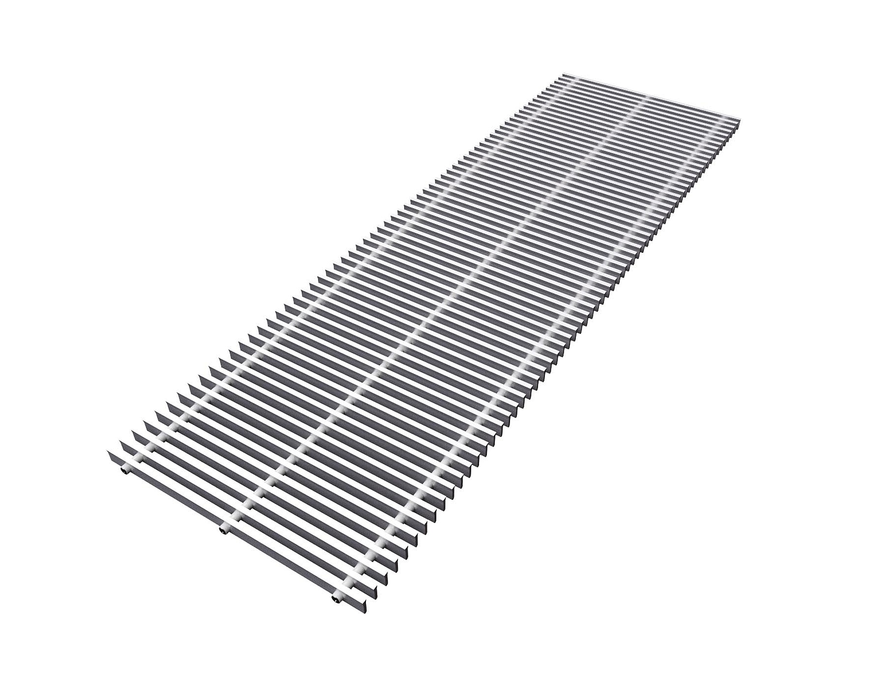 Unterflurkonvektor Ascotherm eco Rollrost Natureloxiert
