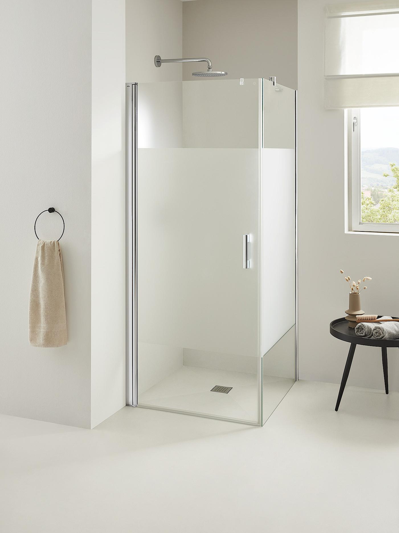 Kermi shower enclosures, ESG glass, stripe 2 decor